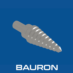 Bauron trapboor vanuit een hoek gezien met een conisch getrapt profiel en puntige tip