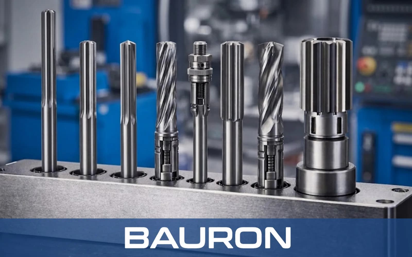 Ruimerset rechtop in een stalen blok voor CNC-machines
